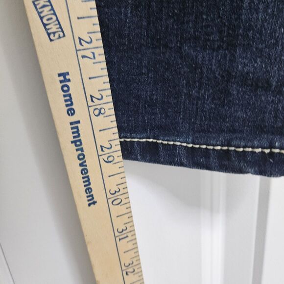 Seven7 Skinny Fit Jeans Women's 4 (30x29) Blue Tummyless Low-Rise Embroidered * - Picture 8 of 10